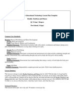 EDUC 2220-Educational Technology Lesson Plan Template Health, Nutrition and Fitness by Vivian C Rogers Pre-School (3-5age)