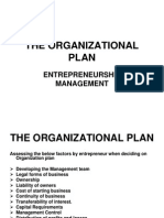 The Organizational Plan