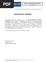 Certificado Laboral