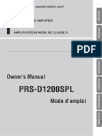 PRS-D1200SPL: Owner's Manual