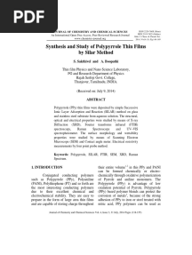 Synthesis and Study of Polypyrrole Thin Films by Silar Method