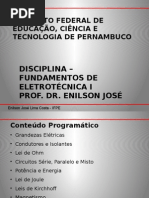 Fundamentos de Eletrotécnica I - Prof. Dr. Enilson José