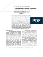 Synthesis of Zns / Sodium Hexameta Phosphate Nanoparticles: R. Mohan, B. Rajamannan and S. Sankarrajan