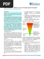 Risk Criteria - When Is Low Enough Good Enough - Saudi