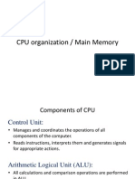 CPU Organization / Main Memory