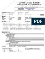 Pre Shipping Cupping Report Example