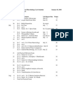 X General Microbiology Lab Schedule