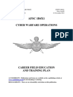 USAF Cyber Warfare Operations Education and Training Plan