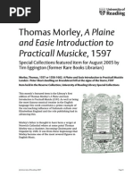 Thomas Morley, A Plaine Thomas Morley