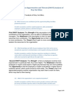 Strength Weaknesses Opportunities and Threats (SWOT) Analysis of Way Out Bikes PDF