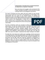 Inclusive Right To Self-Determination: The Grassroots Tri-Peoples Framework Toward The Attainment of Justpeace in Mindanao