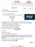 Devoir Corrigé de Synthèse N°3 - Sciences Physiques - 1ère AS (2010-2011) MR Ben Abdeljelil Sami