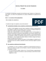 Preparation Du Projet de Loi de Finances