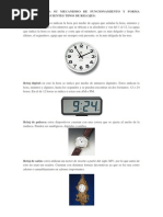 Tipos de Relojes