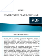 Curs 9 - Stabilitatea Placilor Plane