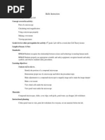 Microscope Lab - Skills Instruction Lesson Plan