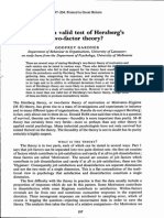 Is There A Valid Test of Herzberg's Two-Factor Theory?: Godfrey Gardner