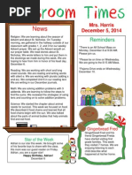 December 5 Newsletter