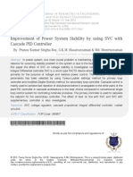 Improvement of Power System Stability by Using SVC With Cascade PID Controller