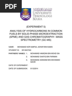 Analysis of Hydrocarbons in Common Fuels by Solid-Phase Microextraction (Spme) and Gas Chromatography - Mass Spectrometry (GC-MS)