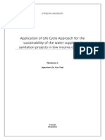 Application of Life Cycle Approach For The Sustainability of The Water Supply and Sanitation Projects in Low Income Countries