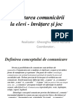 Dezvoltarea Comunicării La Elevi - Învățare Și Joc