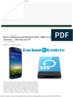 Backup and Restore EFS or IMEI On Samsung Galaxy Devices