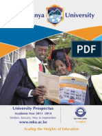 Prospectus 2013 MT Kenya University KINGDOM