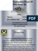 Pajak Penghasilan Pasal 29 (PPH Pasal 29