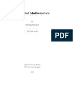 Financial Mathematics: Myungshik Kim