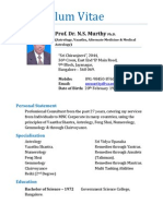 Prof. Dr. N. S. Murthy's CV