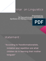 Seminar On Linguistics