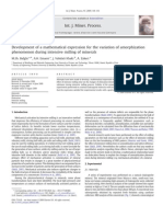 Development of A Mathematical Expression For The Variation of Amorphization Phenomenon During Intensive Milling of Minerals