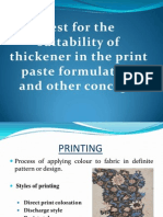 Test For The Suitability of Thickener in The Print Paste Formulation and Other Concepttest