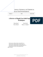 A Review of Rapid Gas-Solid Separation Techniques, Int J Chem Reactor Eng 2010