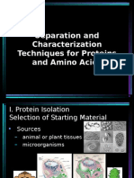 Separation and Characterization Techniques For Proteins and Amino