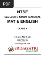 Mat & English: Exclusive Study Material