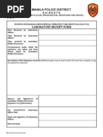 Manila Police District: Laboratory Receipt Form