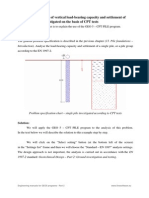 16 Analysis of Vertical Load Bearing Capacity and Settlement CPT