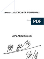 Rare Collection of Signatures