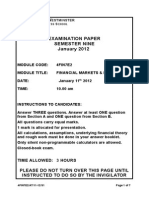 Financial Market & Institutions Exam