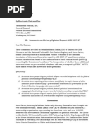 November 9th, 2009 by Electronic Mail and Fax Thomasenia Duncan, Esq. General Counsel