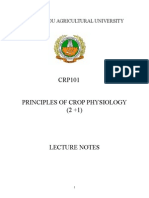 CRP 101 Crop Physiology (2+1)