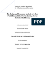 The Design and Structural Analysis of A Steel Portal Framed Shed For The Darling Downs Historical Rail Society