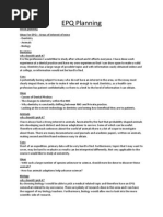 EPQ Planning: Dentistry