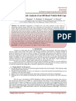 Simulation and Static Analysis of An Off-Road Vehicle Roll Cage