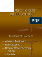 Letters of Credit Under Ucp 600