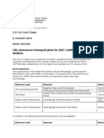 ANC 103rd Birthday Transport Plan
