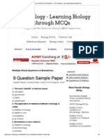 Multiple Choice Questions On Biostatistics MCQ Biology - Learning Biology Through MCQs