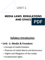 Media Laws, Regulations and Ethics